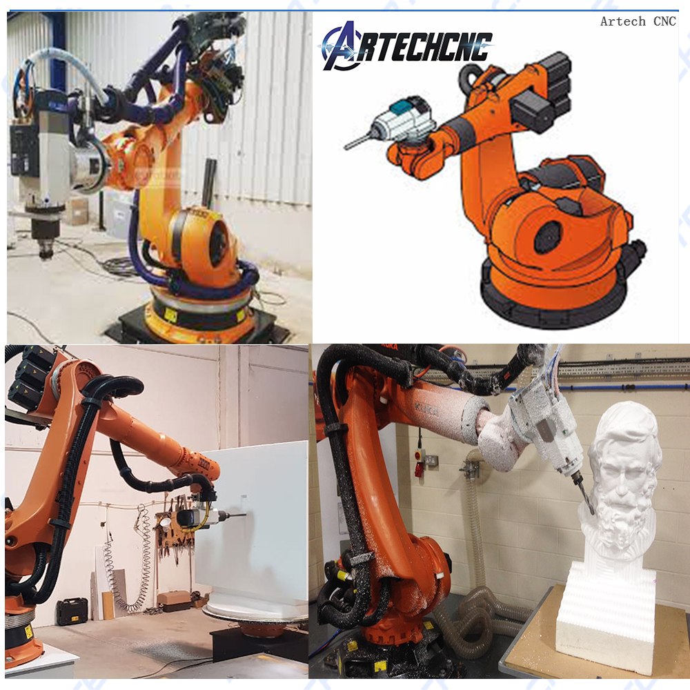 6 Axis 7 Axis Robot Arms Milling Sculpting Engraving Carving Machine for Wood Foam Eps Molding Artistic Sculptures