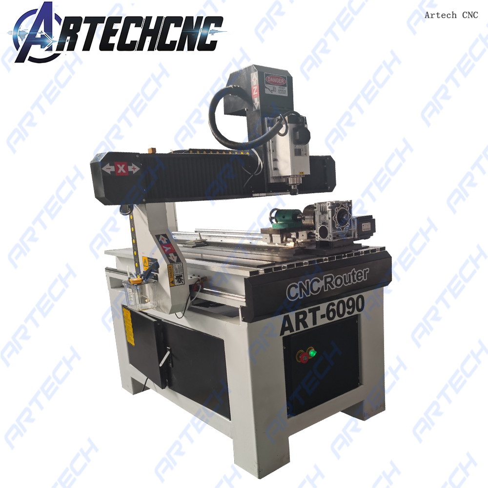 ARTECH 6090 mini 4 axis cnc machinery wood cnc router engraving machine