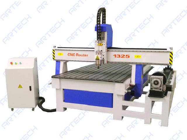 ART1325TRB 4 Axis Wood Cnc Router Rotary And Flat Panel