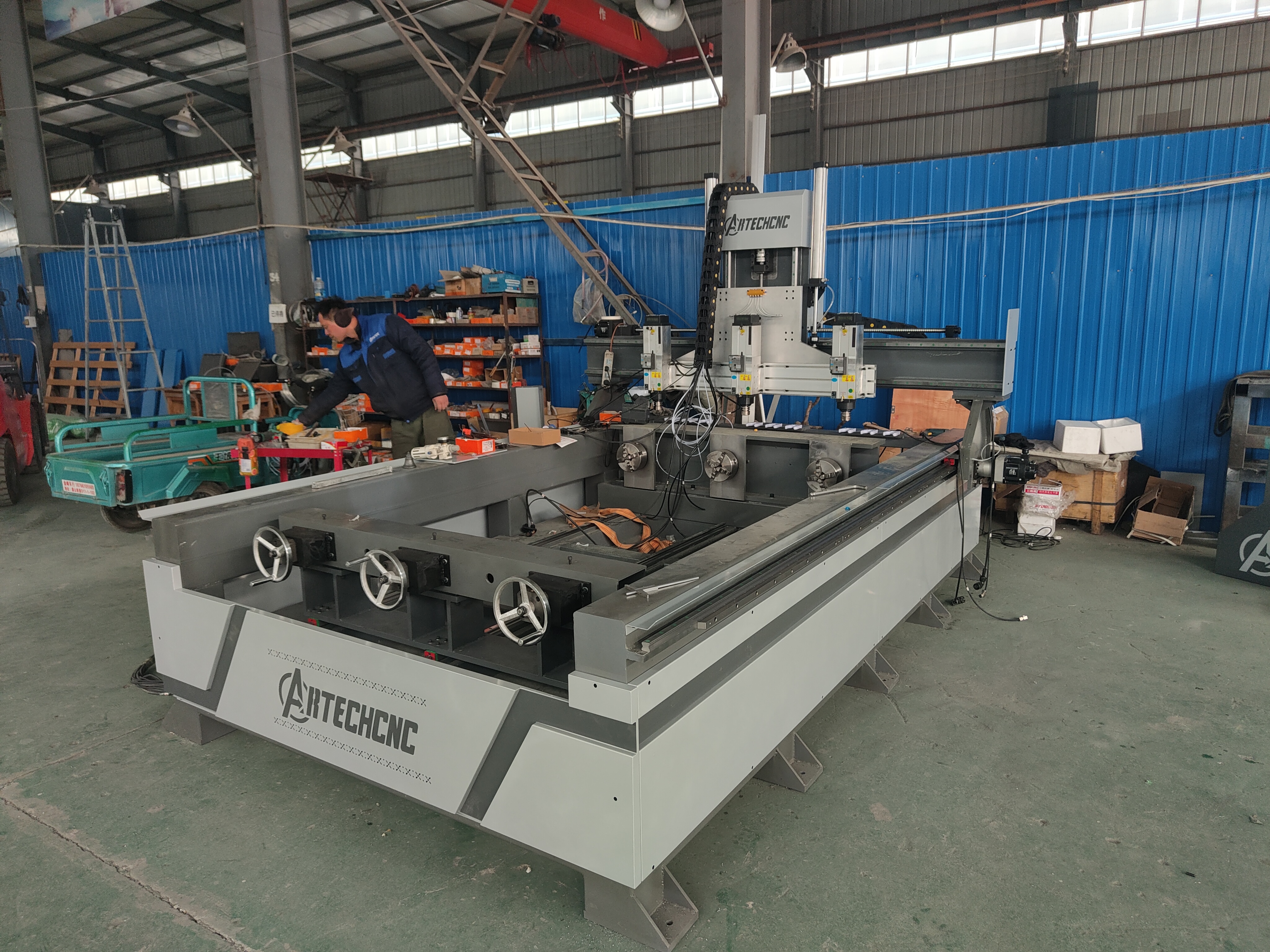 ARTECH CNC COMPANY Tests 4-Axis Wood CNC Router Machine for Customers