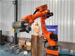 ARTECH CNC COMPANY Hosts Special Demo of Milling Robot Arm for Wood Model Carving for U.S. Client, High-Precision Craftsmanship Wins High Recognition