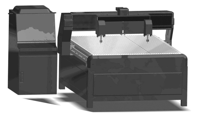 Single-track Double-head CNC Router Machine-2