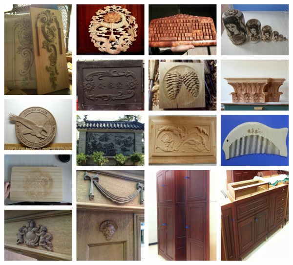Wood cnc router cutting machine samples
