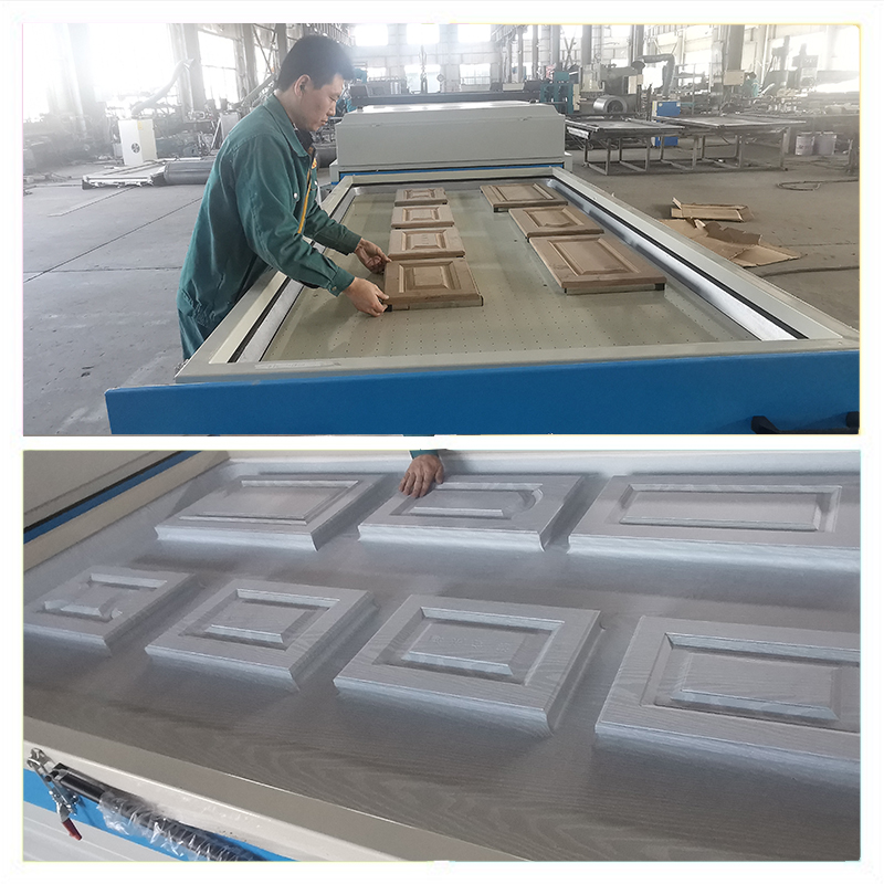 Full automatic wood door membrane laminating6